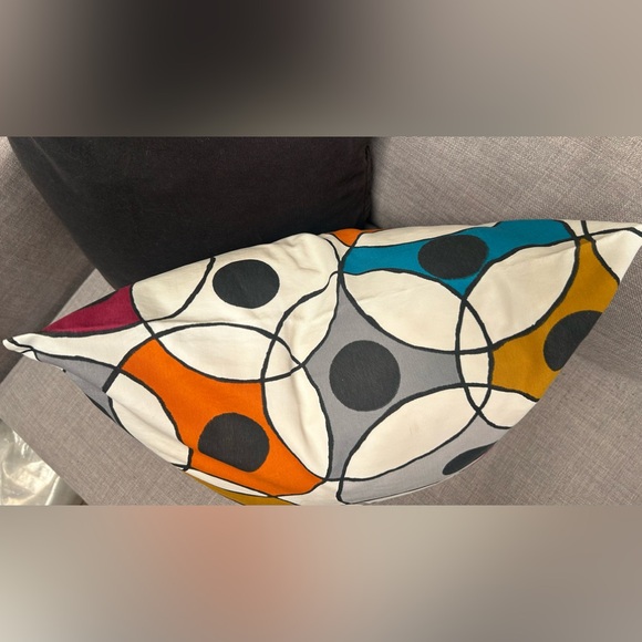 IKEA Dvargpalm Pillow Circles Multicolor MCM Abstract Boho COVER ONLY #0919242 - Picture 4 of 11